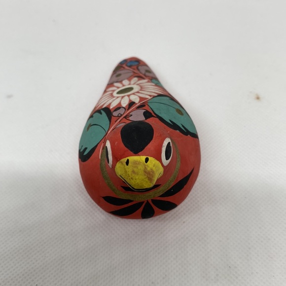 Mexican hand painted pottery bird - Picture 4 of 4
